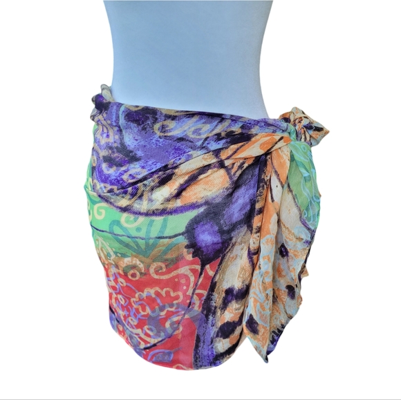 Susan Winget Butterfly Lightweight Colorful Scarf Women's Purple Orange - Picture 2 of 7